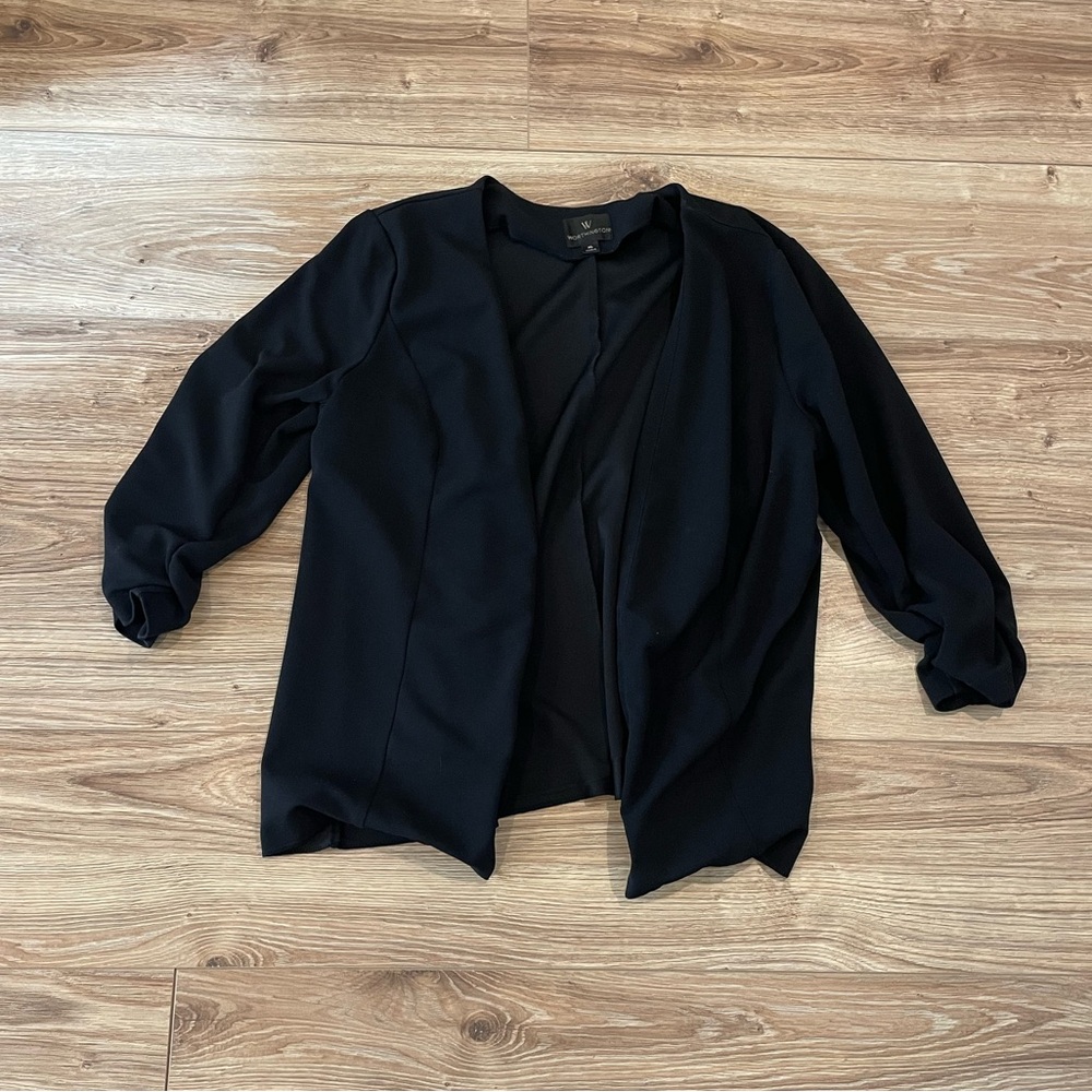 Worthington - Black 3/4 Sleeve Blazer